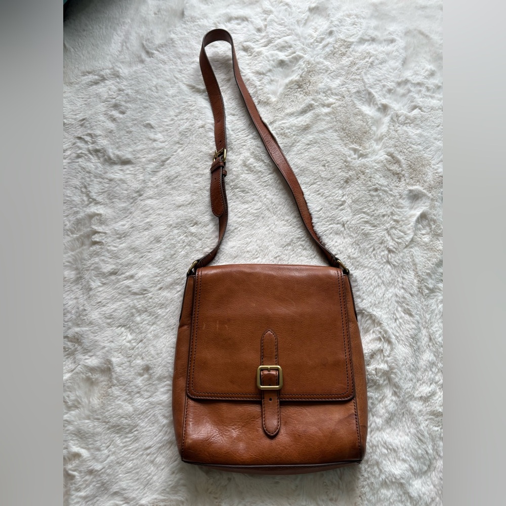 Vintage Frye Brown Leather Crossbody Bag